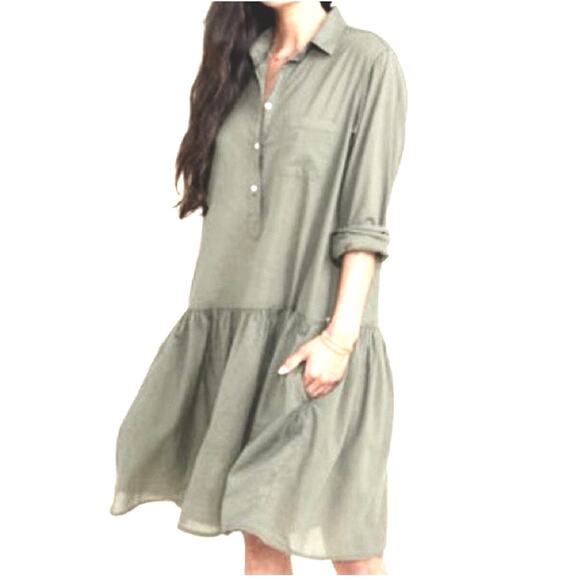 NWT FRANK & EILEEN x GRAYSON Changemaker Dress Green size 2/Small - Picture 1 of 7